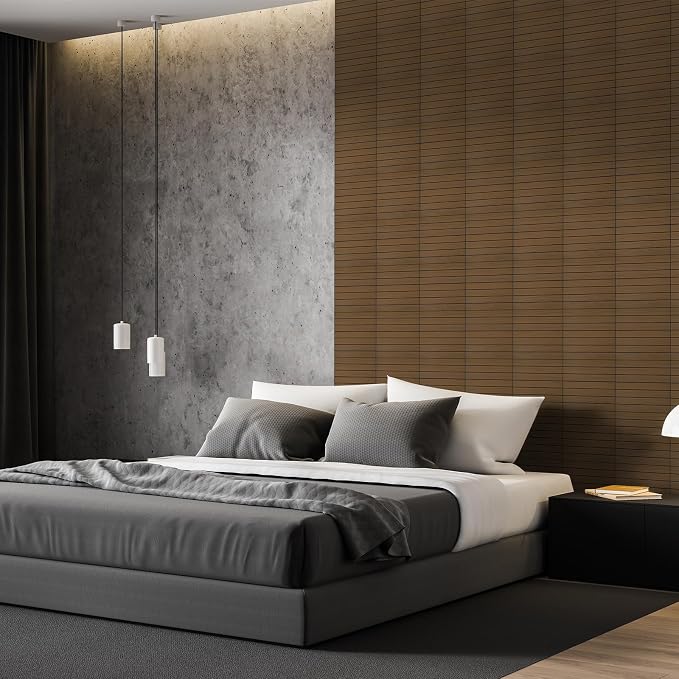 WADILE Peel and Stick Wood Slat Wall Panels 12x12in PVC 10 Pack | Decorative wall panels, self adhesive, living room, bedroom, accent wall, not real wood - Image 7