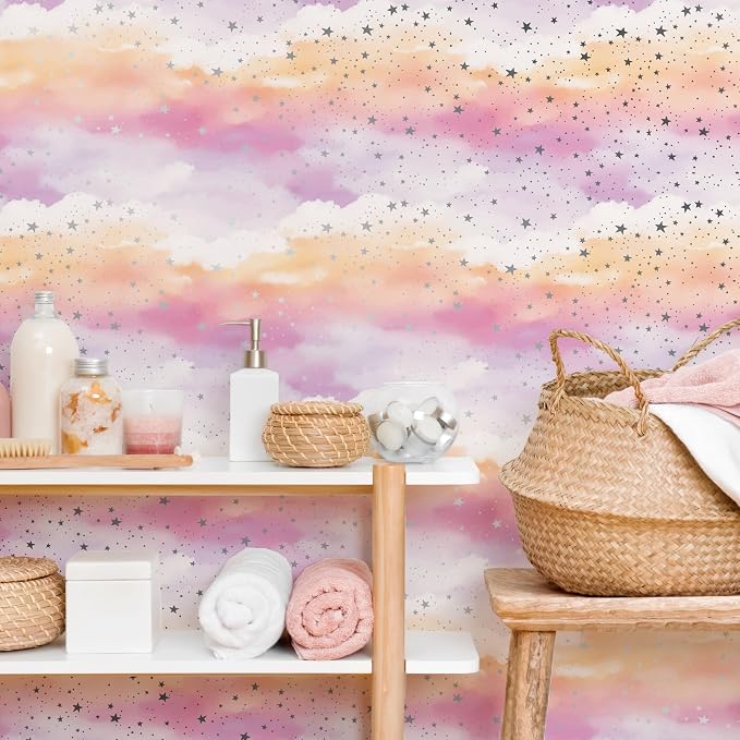 Main Street Peel and Stick Wallpaper Sheets, Cloud, 12-Pack | 11 x 16 in sheet size; Covers up to 14.67 sq ft; Eco-friendly paper material; No paste or additional adhesive required - Image 3
