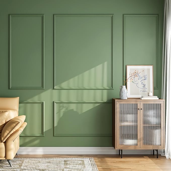 INMOZATA Pre-Cut Peel and Stick Wall Molding, 50" x 20",50" x 40" | Strong Adhesive, Paintable, Easy to Install, Wainscoting Panel for Interior Wall Decor Living Room Bedroom Hallway - Image 7