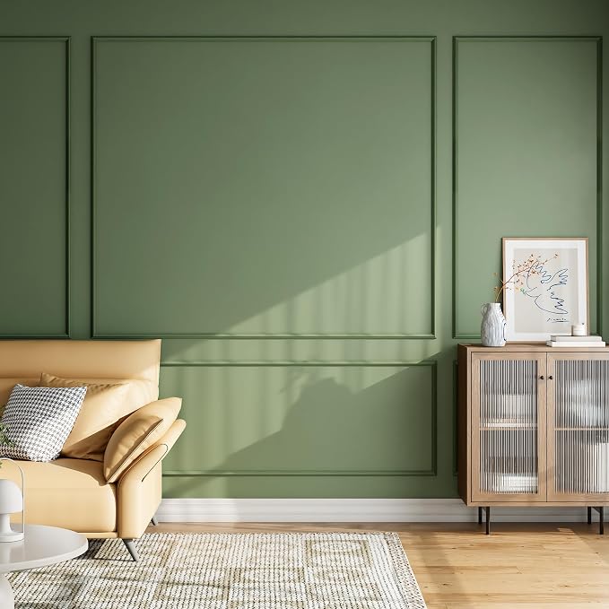 INMOZATA Pre-Cut Peel and Stick Wall Molding Wainscoting Panels 87"x134" | Strong Adhesive, Paintable, Large Area, Easy to Install, Ideal for Interior Wall Decor Living Room Bedroom Hallway - Image 7