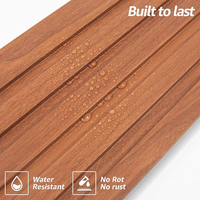 Art3d 48 x 6 Inch WPC Wood Slat Wall Panels, 3D Wall Accents, 16-Pack, Teak | Real Wood Grain, Durable, Water Resistant, Wear-Resistant, No Emission, Eco-Friendly, Easy to Care, for Living Room, Bedroom - Image 8