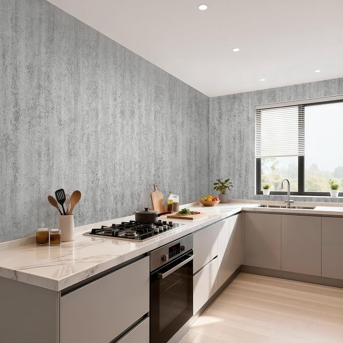 40Pcs 3D Faux Stone Wall Panels 23.6"X11.8" Grey Textured Tiles Peel and Stick Wall Panels Self Adhesive Backsplash Tiles for Interior Wall Decor Living Rooms TV Walls Kitchen Bathroom - Image 3