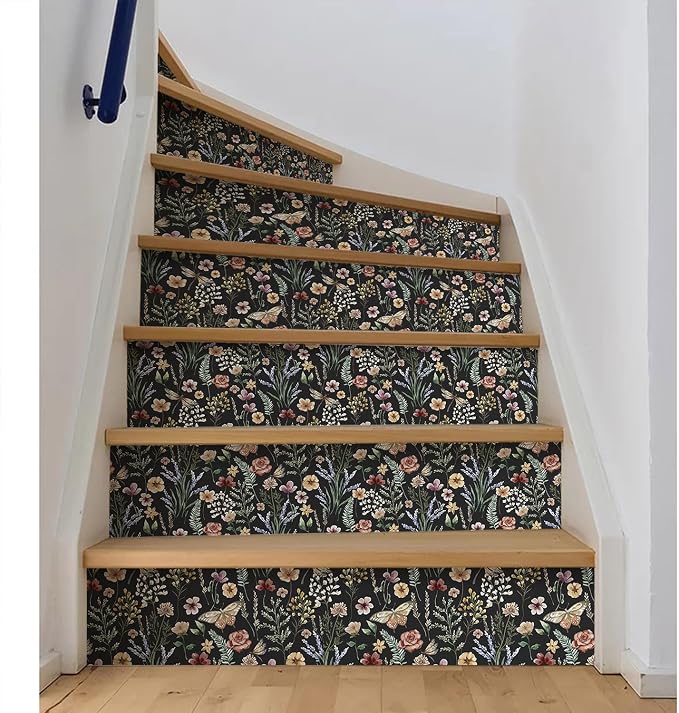 Orainege Vintage Floral Wallpaper Peel and Stick Wallpaper Boho Removable | 16.9in x 196.8in Floral Contact Paper Self Adhesive Wall Paper for Bedroom Cabinets Decor - Image 7