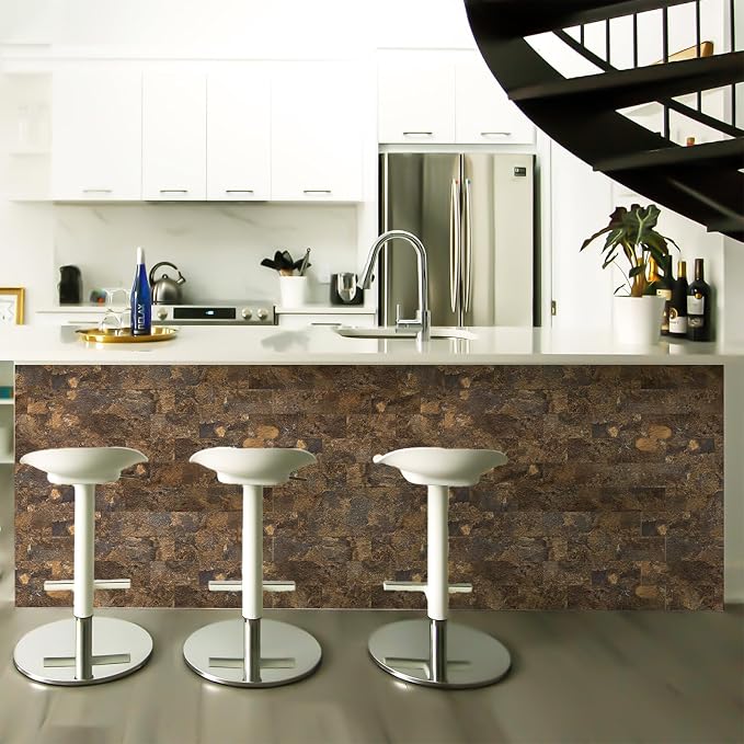 StyloVue 100 Pieces Peel and Stick Backsplash for Kitchen, 3" x 6" PVC Subway Tile 2026 Upgraded Rust Slate Backsplash Stick on Tile Elevate Kitchen, Bathroom, Fireplace,RV - Image 8