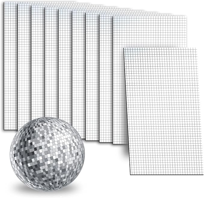 Vehipa 18000 PCS 5 x 5 mm Mini Square Disco Tiles Silver by VEHIPA