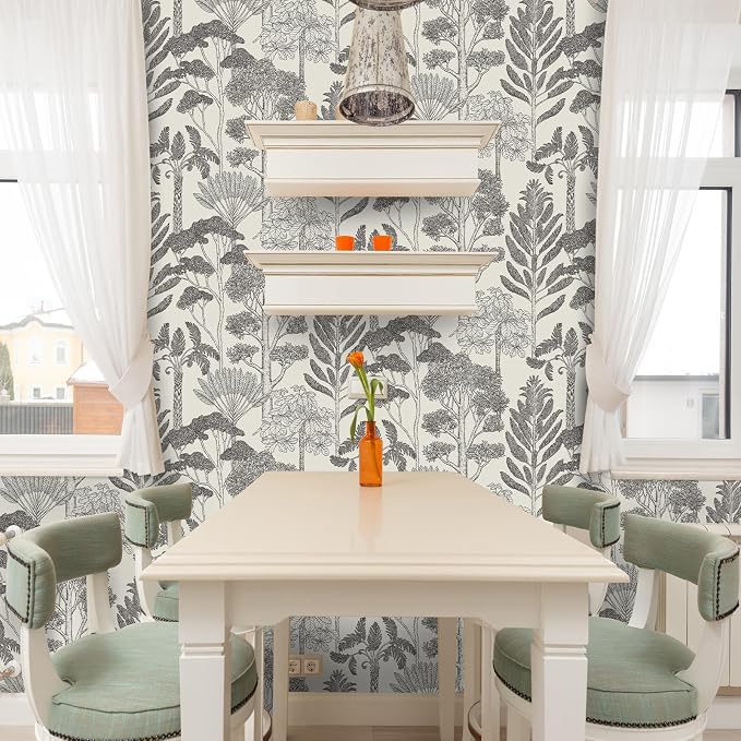 Forest Wallpaper Peel and Stick Vintage Tree Wall Paper787in 17.3in | Upgraded Vinyl,Easy Match,Boho Wall Mural for Bathroom Waterproof,Self Adhesive,Removable, Bedroom Contact Paper for Cabinet - Image 7