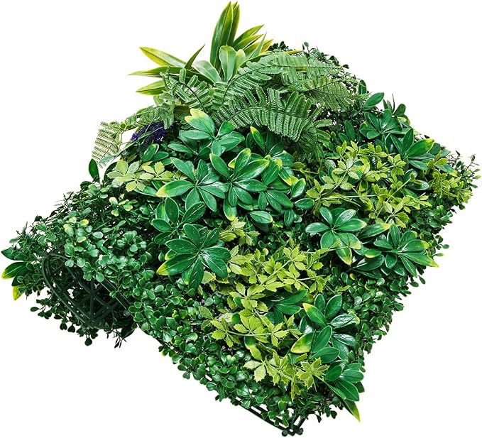 VEVOR Artificial Grass Wall Panels, 12 PCS 20 x 20 inch, 3D Combination Greenery Boxwood Panel for Indoor Outdoor Green Decor & Ivy Fence Covering, Privacy Backdrop Wall Hedge Screen for Garden - Image 11