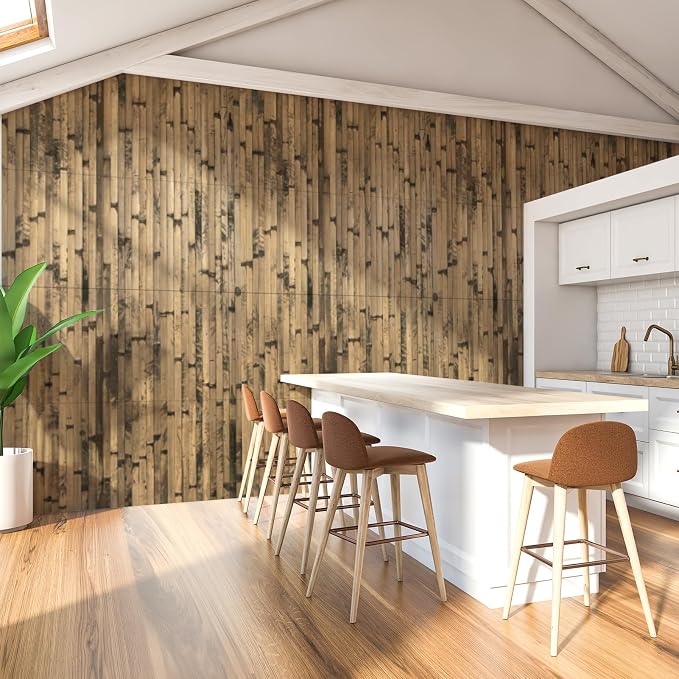 Art3d 12 x 96 in Pole Wrap Natural Bamboo Wall Panel, 1-Pack, Dark Burned | Renewable Raw Board, Waterproof, No Emission, Wear-Resistant, Freely Cuttable, Stylish Wall Decor for Bedroom and Office - Image 8