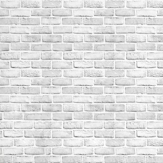 Hopeak White Brick Wallpaper Peel and Stick Wallpaper Waterproof and Removable Good for Home Decoration and Furniture Renovation 17.5 x 118 Inches by Hopeak