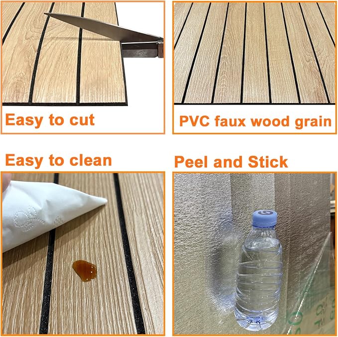 YLL YLL PVC Slat Wall Panel Peel and Stick 118"x 15.7" Faux Oak Grain Wood Slat Panel Self-Adhesive Wallpaper Soundproof 3D Wall Panels - Image 6