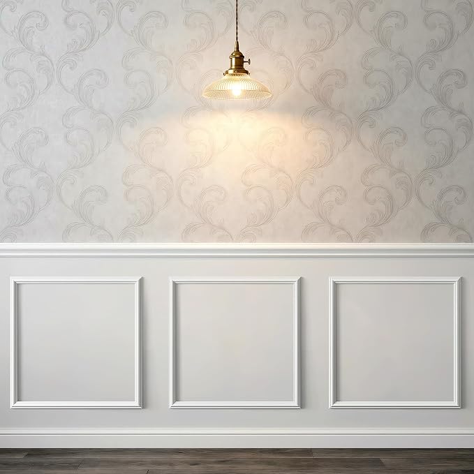 INMOZATA Pre-Cut Peel and Stick Wall Molding Wainscoting Panels, 20" x 20" | Strong Adhesive, Paintable, Easy to install, Ideal for Interior Wall Decor Living Room Bedroom Hallway by INMOZATA