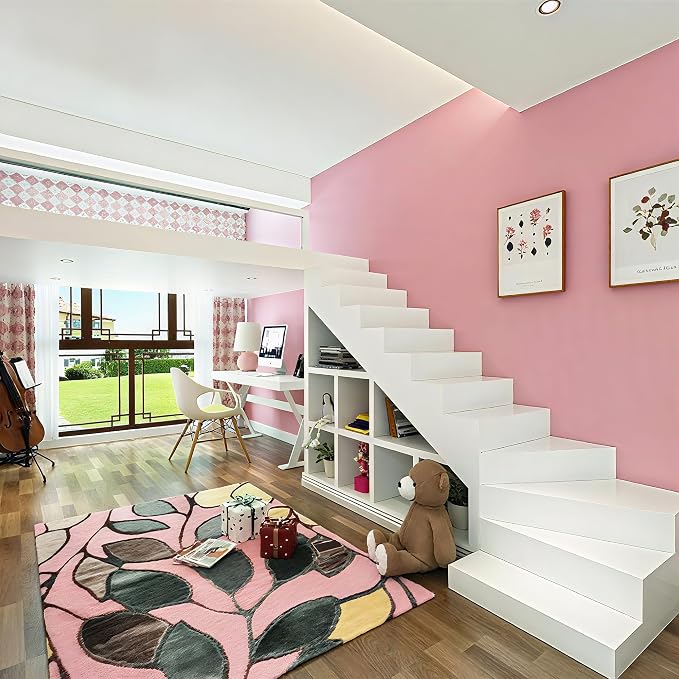 practicalWs Pink Self-Adhesive Wallpaper Film Stick Paper Easy to Apply | Peel And Stick Wallpaper Shelf Liner Table and Door Reform Wall paper - Image 7