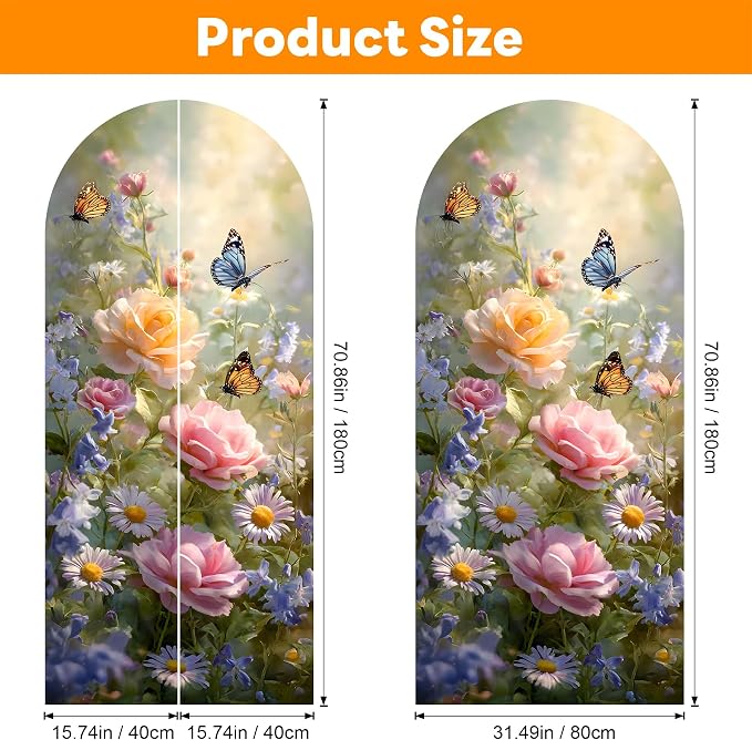 Arch Wall Decals Peel and Stick, Large Wall Stickers, Removable Home Decor Art Wallpaper for Bedroom Living Room 71'' × 31.7'' - Image 2