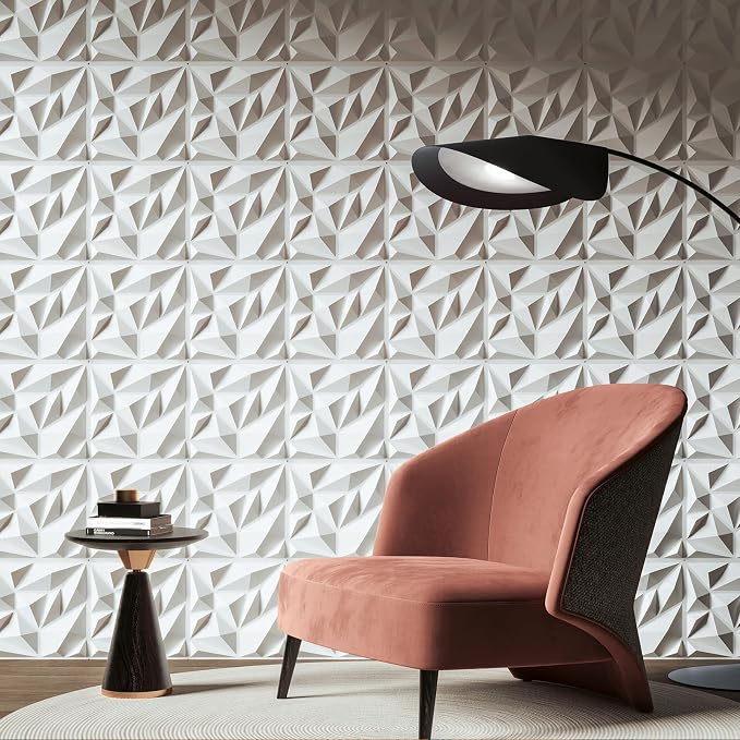 Art3d 100 Pack Decorative 3D Wall Panels, 19 Sq.Feet PVC Interior Wall Décor, 11.8"x11.8", White - Image 7