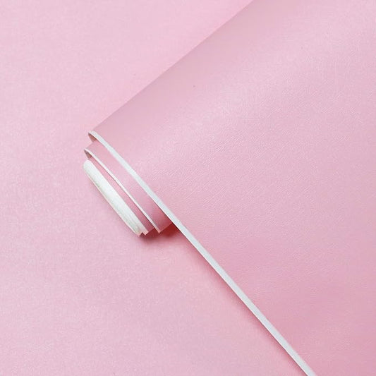 Yasinet Pink Peel and Stick Wallpaper Pink Contact Paper Light Solid Color Wallpaper Modern Removable Self Adhesive Wall Paper for Girl Bedroom Covering Cabinet Countertop Vinyl Roll 17.7" X 393.7" by Yasinet