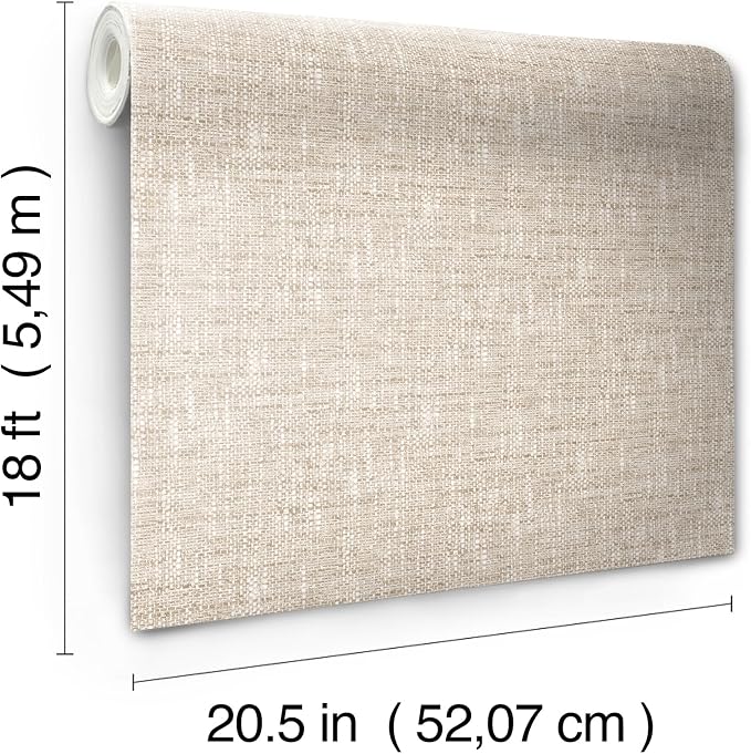 NuWallpaper by WallPops Tan Poplin Peel and Stick Wallpaper, NUS5002 - Image 7