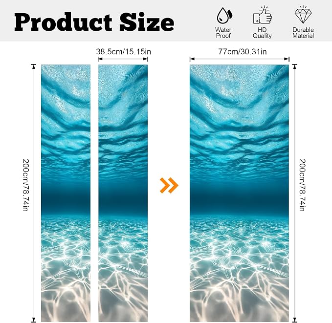 3D Door Stickers, Peel and Stick Wallpaper,Self-Adhesive Mural PVC Waterproof Wall Poster for Home Decor 30.3" W x 78.7" H - Image 3