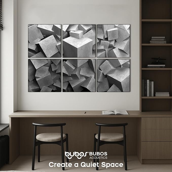 BUBOS 6 Pack Art Acoustic Wall Panels,70.8”x47.2”Self Adhesive for Home Decor | Peel and Stick, for Home Office, Studio & Wall Decor Sound Treatment, Wall Panels for Noise Reduction & Stylish Room - Image 5