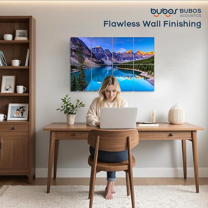 BUBOS 8 Pcs Art Acoustic Wall Panel,47.2”x31.4”Self Adhesive for Home Decor | Peel and Stick, for Home Office, Studio & Wall Decor Sound Treatment, Wall Panels for Noise Reduction & Stylish Room - Image 7
