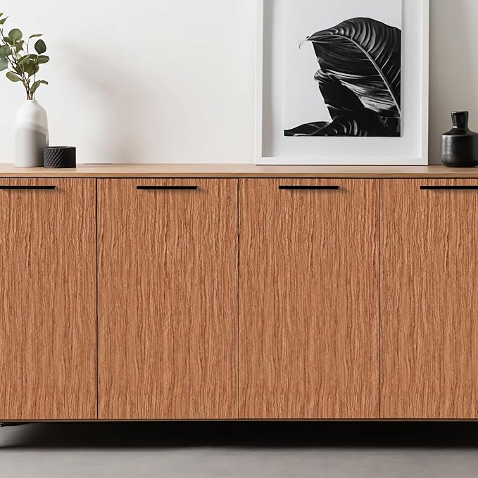 Brown Wood Contact Paper 17.3"x200" Faux Wood Peel and Stick Wallpaper Vintage Removable Self Adhesive Wooden Wallpaper Woods Grain Contact Paper for Countertops Cabinets Walls - Image 5