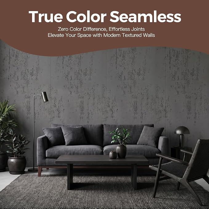 KASARO 3D Faux Stone Wall Panels, 4 PCS MCM Flexible Wainscoting Panels for Exterior/Interior Decor, Modified Clay Material, Accent for Home, Art, Commercial, Cement Grey, 47.2 × 23.6 inch - Image 7