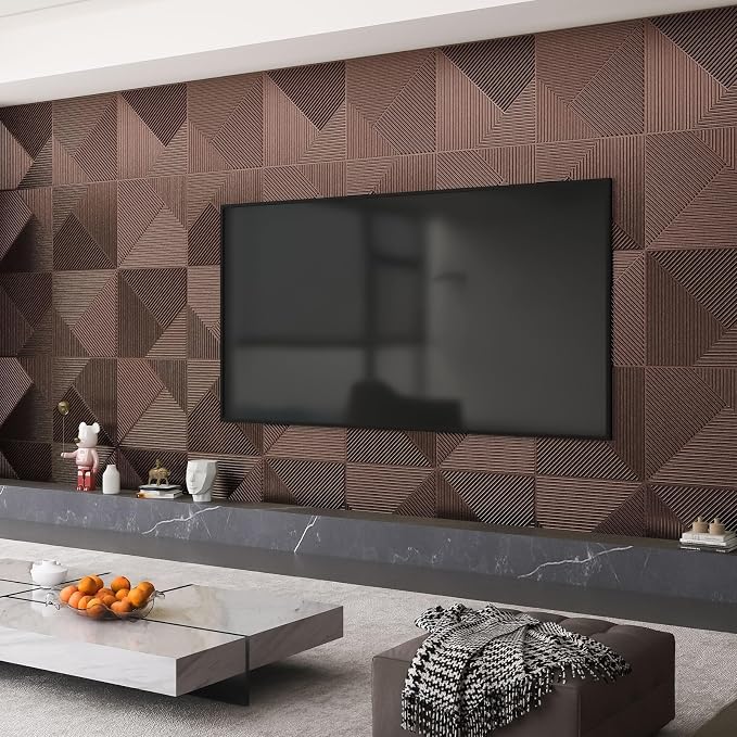 WOWSTAR 12-Pack 3D Wall Panels 19.7" x 19.7", Antique Copper Slat Wall Panels for Interior Wall Decor, Luxury Wall Covering for Living Room & Bedroom | 12-pack, 19.7"x19.7", Textured wall panels, accent wall covering, living room bedroom office - Image 7