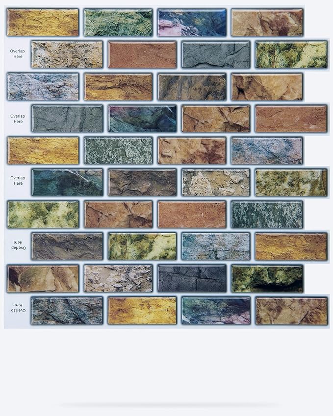 Art3d 10-Pack Marble Peel and Stick Backsplash, 12 x 12 Inch, Vintage Color | Strong Adhesion, Lightweight, Cuttable, Waterproof, Fadeless, Crack Resistant, for Kitchen, Bedroom, Ideal for Recently Moved - Image 3