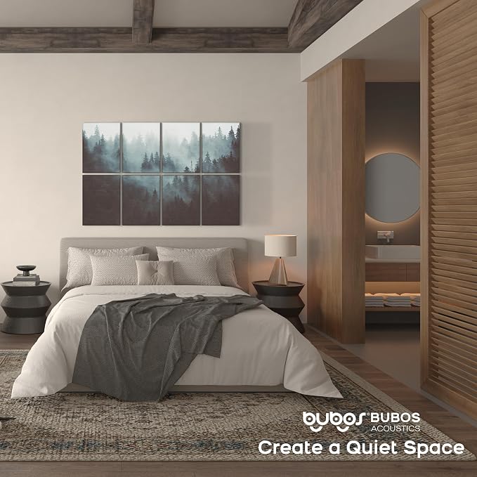 BUBOS 8 Pcs Art Acoustic Wall Panel,47.2”x31.4”Self Adhesive for Home Decor | Peel and Stick, for Home Office, Studio & Wall Decor Sound Treatment, Wall Panels for Noise Reduction & Stylish Room - Image 6