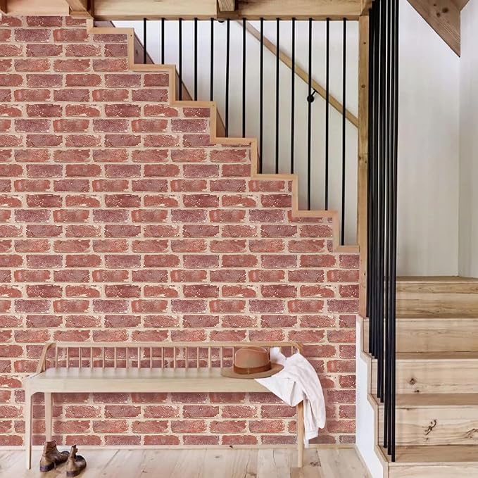 COMSTICKC 3D Peel and Stick Faux Brick Wall Panels for Quick DIY Wall Decor | 10 Pcs 11.8"x11.8", Not Real Brick, Small Size, Thin PVC Decorative Wall Sticker for Interior Wall Makeover, Cover 9.7 sq ft - Image 7