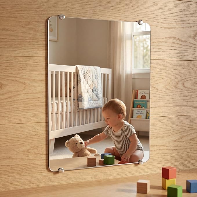 iCAGY Acrylic Mirror for Wall Kids Adults Bedroom Door Closet - Image 9