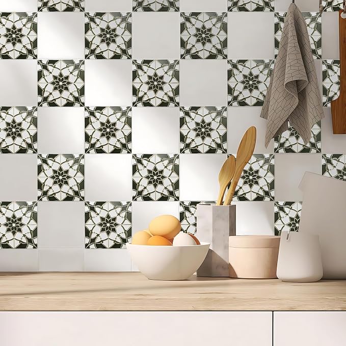 Wall Tiles Peel and Stick Waterproof - 24 Pcs (6x6 Inch) Wall Stickers Backsplash Decals for Kitchen, Bathroom, Removable Self-Adhesive Vinyl Art (Multi-color12-24, 6x6 Inch) - Image 3