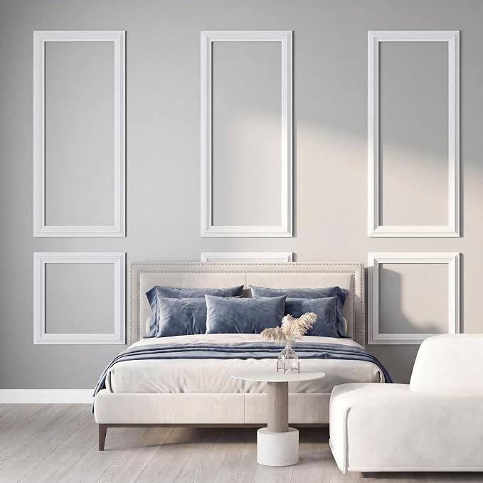 3 Set Panels Peel and Stick Premade Wainscoting Accent Wall Panels for Interior Wall Decor Easy DIY Build and Picture Frame Door Decor (54 x 24 + 24 x 24in) - Image 7