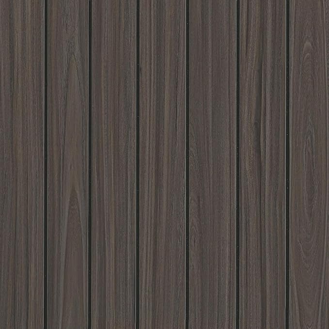 CHIHUT Large Roll Flexible Wall Panels Peel and Stick 3D Foam Wood Paneling Self Adhesive Greyish Walnut Brown Wooden Slat Wallpaper for Study Room Office Thick PVC Stick on Wall Panels 24"x197" - Image 7