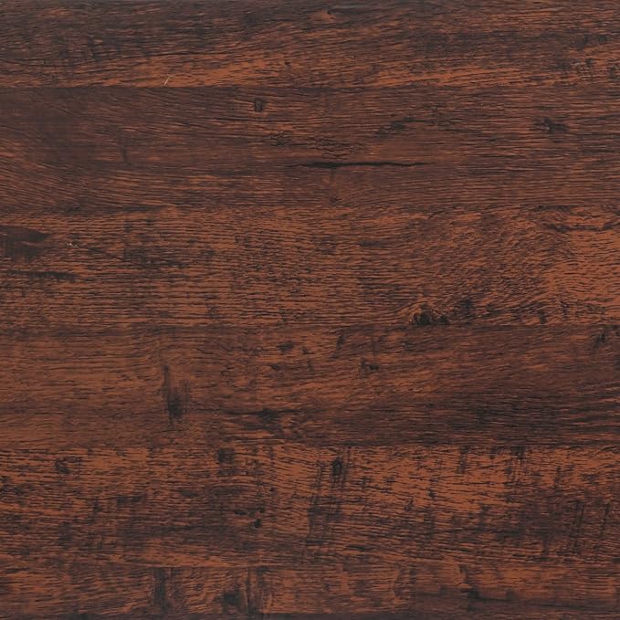 Dimoon Wallpaper 118"x17.7" Wood Peel and Stick Wallpaper Thicken Red Brown Wood Contact Paper Brown Red Dark Wood Wall Paper Plank Removable Rustic Grain Self Adhesive Desk Table Vinyl Roll by DIYYOURMOON
