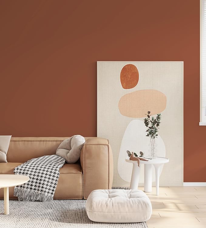 Yasinet Dark Orange Wallpaper Solid Color Contact Paper Dark Orange Self Adhesive Removable Wallpaper for Walls Kitchen Decorative Vinyl Rolls 17.7" X 393.7" - Image 5