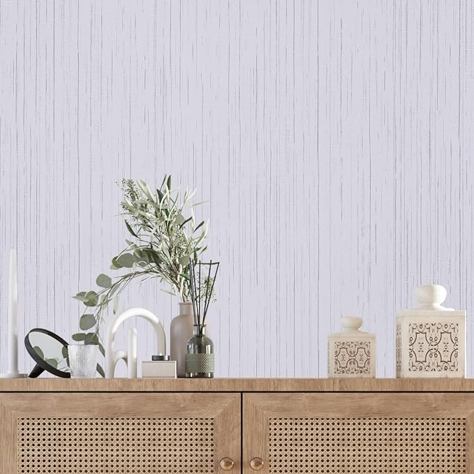 White Grasscloth Peel and Stick Wallpaper Vintage Texture Removable Waterproof Wallpaper for Room Walls, Cabinets, Furniture, Drawers, Desk A Set of 15.7"x480" - Image 8