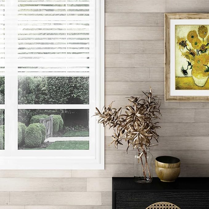 Real Wood Wall Planks-5" White Shiplap Panel Peel and Stick 10Pack 12.5SqFt | 5in wide solid wood shiplap planks-easy DIY wall shiplap panels Perfect for accent wall,backsplash,bedroom, living room - Image 2