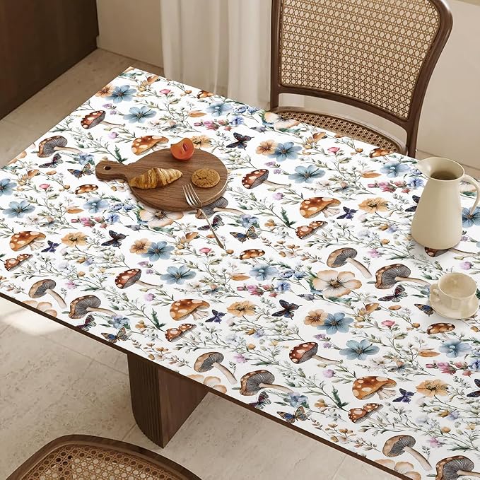Froluya Mushroom Wallpaper Peel and Stick Boho Contact Paper 16.9" x 118.1" | Vintage Floral Self Adhesive Wallpaper Mushroom Removable Waterproof Contact Paper Peel and Stick for Cabinet Bathroom Vinyl - Image 9