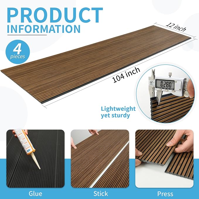 Art3d Fine Bar Design Slim Slat Wall Panel, 104 x 12 Inch, 4-Pack, Rosewood | Lightweight, Wainscoting, Waterproof, Easy to Clean, Sturdy, Glue on, Elegant Style, for Bedroom, Office, Home Improvement - Image 7