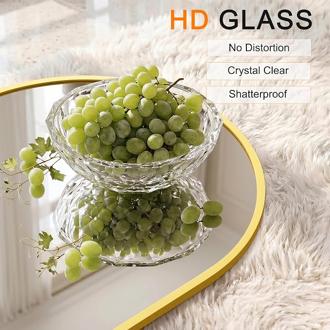 Oval Bathroom Mirror, 2 Pack 24"x36" Gold Vanity Mirror for Over Sink - Image 5
