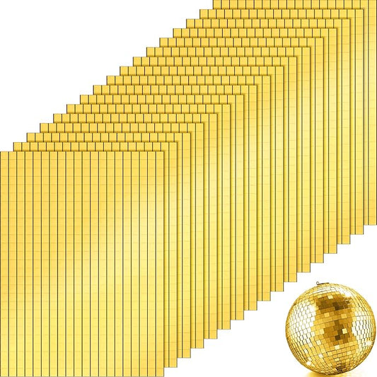 10800 Pieces Gold Disco Mirror Tile Self-Adhesive Mirrors Mosaic Tile by Romooa