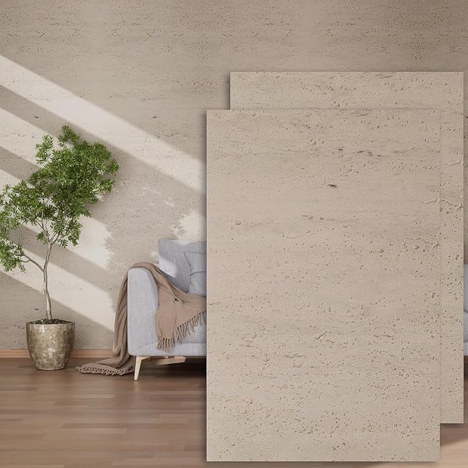 3D Wall Panels - 4PCS 47.2"x23.6" Faux Stone Wall Covering - MCM Modified Clay Material for Home Art, Accent Brick, Modern Exterior/Interior Decoration, Covering 31 sq.ft TV by NAMAII