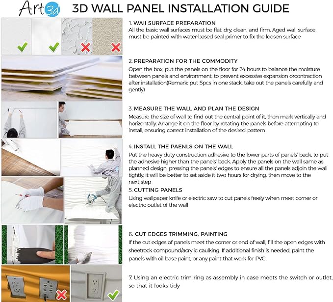 Art3d 12 Pack 3D Diamond Design Wall Panels 19.7"x19.7" PVC Panel for Interior Wall Decor Living Room, Office, TV Background, Snow White - Image 9