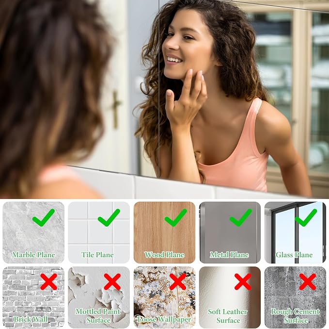 16 x 16 in Glass Mirror Tile for Wall, 2mm Thick Square Wall Mirror - Image 5