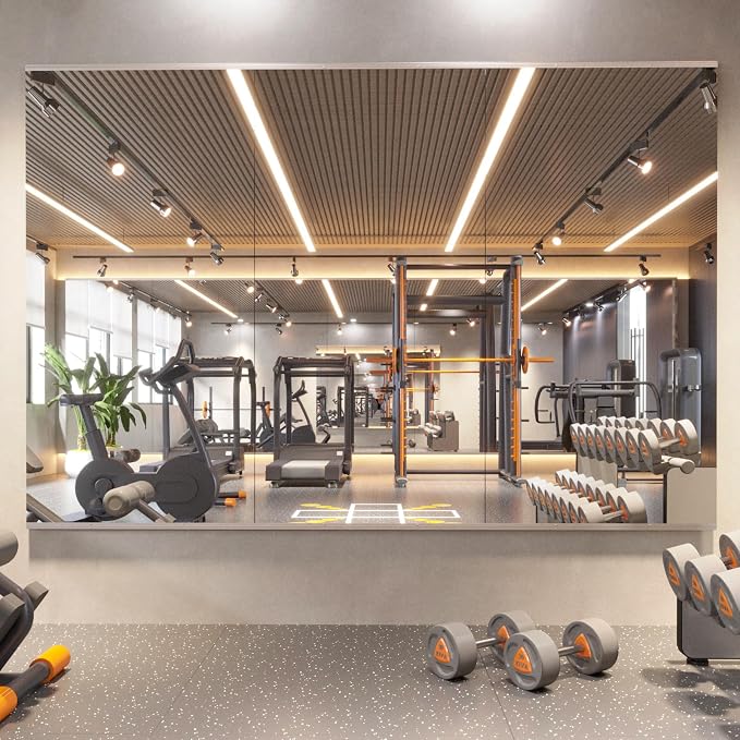 pertetey 56 x 30 in Home Gym Mirrors, Frameless, 3-Pack by PERTETEY