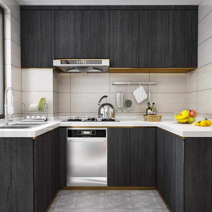 WESTICK Peel and Stick Countertops Wood Contact Paper for Countertops Waterproof Vinyl Countertop Peel and Stick Wood Wallpaper Self Adhesive Wood Grain Contact Paper for Cabinet Table 17.7"x200" - Image 4