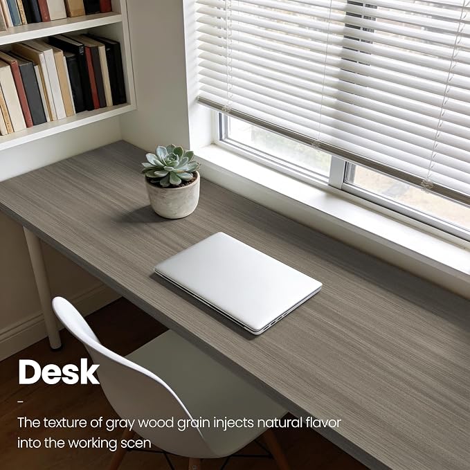 Abyssaly Peel and Stick Wallpaper Grey Wood Contact Paper Decorative Self-Adhesive Film for Surfaces Easy to Clean Thickening for Kitchen Cabinets Decor 15.7 in X 393 in - Image 4