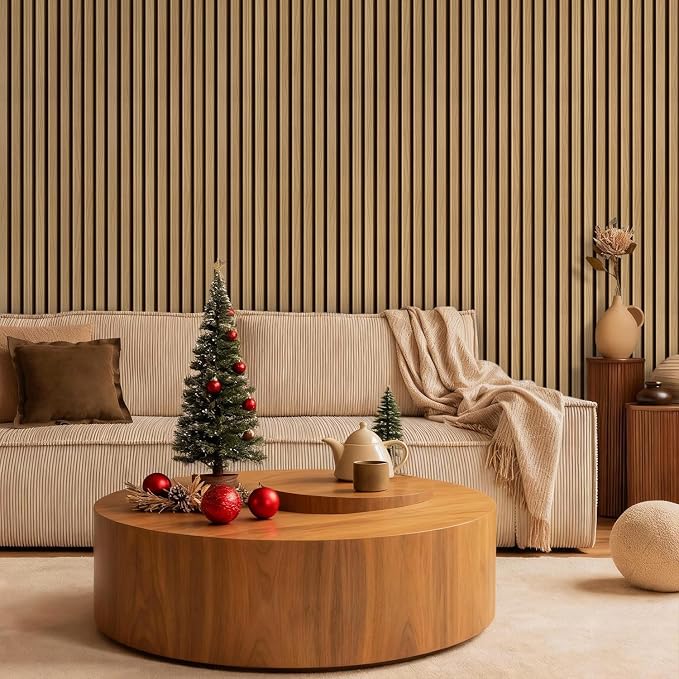 COMSTICKC 3D Peel and Stick Shiplap Wood Wall Sticker, 12 Pcs 22.8" x 11.8" | Not Real Wood, Lightweight Thin PVC Decorative Wall Panels Wallpaper for DIY Interior Wall Decor, Cover 22.48 sq ft - Image 7