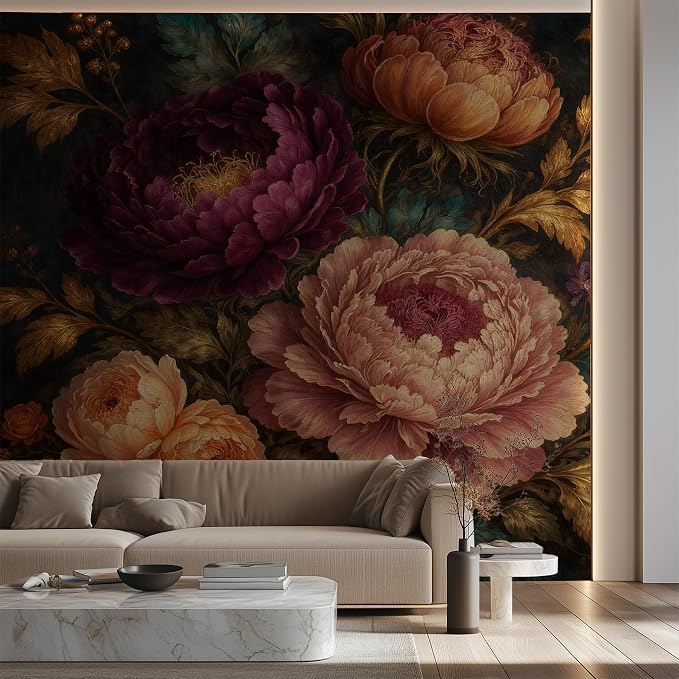 Oversized Flower Wall Murals Peel and Stick Canvas Wallpaper | Large Removable Flower Mural for Living Room Bedroom Office Home Decor and Accent Walls in Multiple Standard Sizes - Image 4