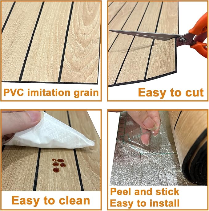 Yutianli PVC Slat Wall Panel Peel and Stick 118"x 15.7" Faux Wood Slat Panel Artificial Oak Wood Grain Self-Adhesive Soundproof 3D Wall Panel for Walls and Ceilings - Image 6